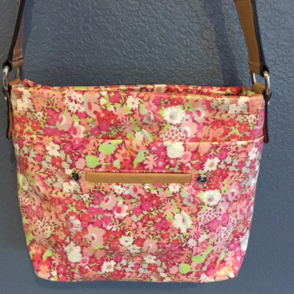 VERY CUTE GIANA BERNINI PINK FLORAL SHOULDER BAG - Picture 2 of 2